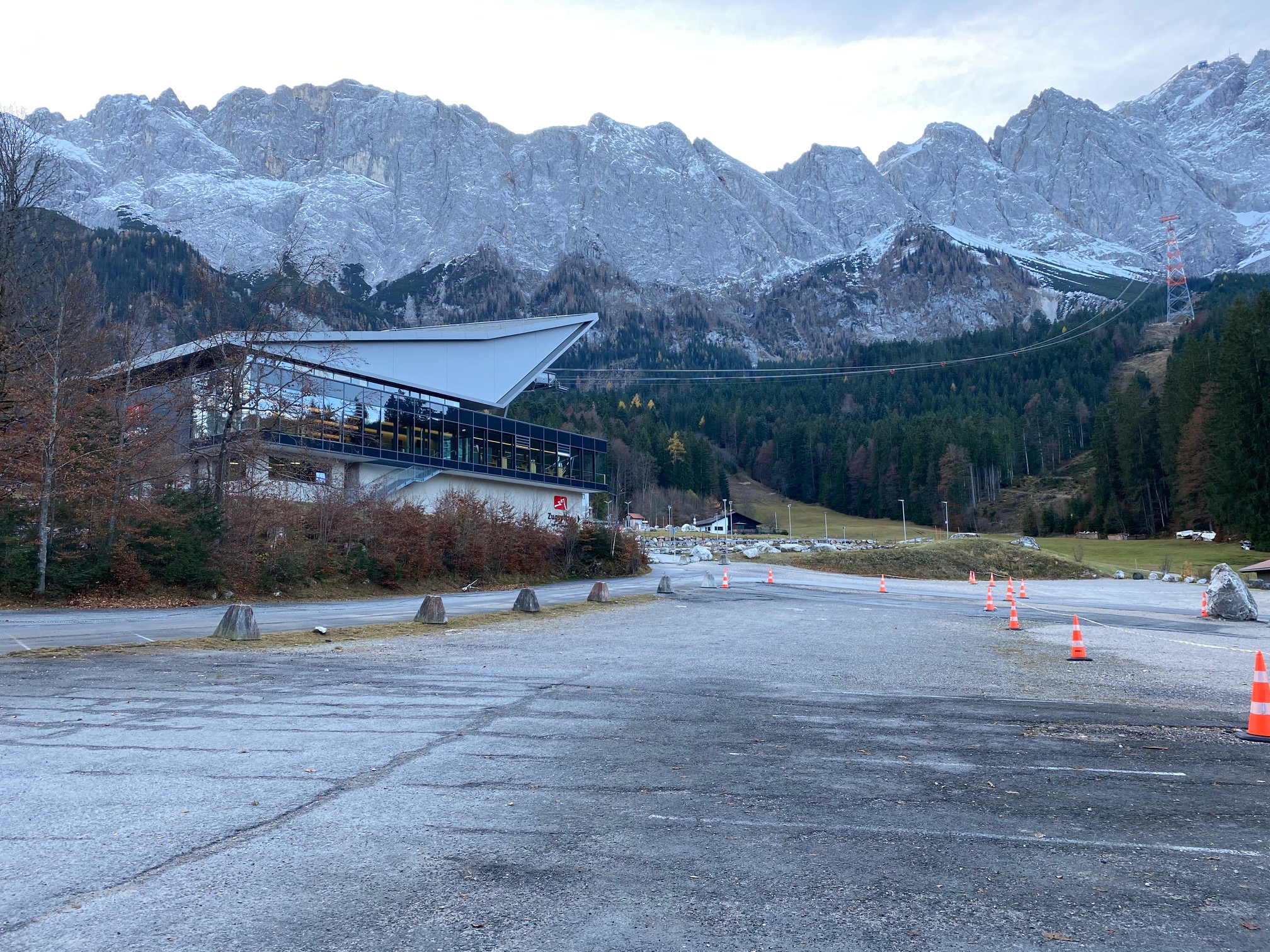 Eibsee Parking views over Zugspitze , the highest mountain in Germany